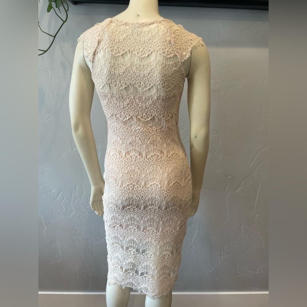 Women’s free people stretch, eyelash Lace Dress in Cream size XS